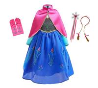 Lito Angels Ice Princess Costume with Cape and Accessories, Birthday Theme Party Fancy Dress Up for Kids Girls, Age 5-6 Years (Tag Number 130)