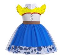 Lito Angels Jessie Costume Fancy Tulle Dress Cotton Outfit for Baby Girls Age 3-6 Months Blue 347 (Tag Number 70)