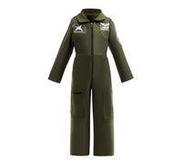 Lito Angels Kids Fighter Pilot Costume Air Force Jumpsuit with Aviator Hat for Boys Girls Halloween VE Day Birthday World Book Day Dress Up Role Play Outfit Age 5-11 Years
