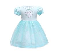 Lito Angels Kids Girls Princess Fancy Dress Casual Wear Birthday Party Costumes Summer Cotton Outfit Age 4-5 Years Blue 336