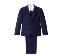 Lito Angels Little Kids Boys Blue Tuxedo Suits & Blazers Formal Dress Wear Wedding Outfit 5 Pieces Set Age 6-7 Years (Tag Number 52)