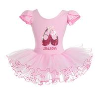 Lito Angels Pink Ballet Tutu Dress for Kids Girls, Ballerina Dance Wear Leotard with Skirt, Age 4-5 Years (Tag Number 0L)