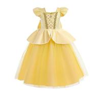 Lito Angels Princess Belle Beauty and the Beast Fancy Dress Up Costume Party Ball Gown for Kids Girls Age 2-3 Years, Yellow (Tag Number 100)