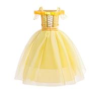 Lito Angels Princess Belle Costume Fancy Dress Up Birthday Party Outfit for Girls Kids Age 5-6 Years Yellow