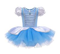 Lito Angels Princess Cinderella Ballerina Costume Ballet Leotard with Tutu Dress for Kids Girls, Fancy Dance Wear Outfit Age 2-3 Years, Blue (Tag Number 100)