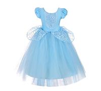 Lito Angels Princess Cinderella Costume Fancy Dress Up for Kids Girls, Halloween Birthday Party Outfit, Age 2-3 Years, Blue