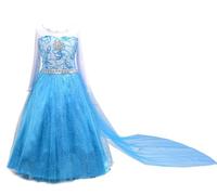 Lito Angels Princess Costume Snow Queen Fancy Dress Up with Detachable Long Train for Kids Girls Age 11-12 Years Style E