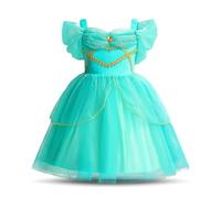 Lito Angels Princess Jasmine Fancy Dress Up Costume for Kids Girls Birthday Party Tulle Skirt Age 5-6 Years