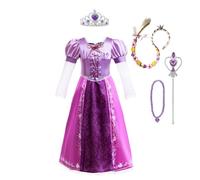 Lito Angels Princess Rapunzel Fancy Dress Up Costume Birthday Party Purple Gown with Accessories for Kids Girls Age 12-13 Years