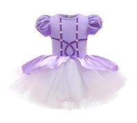 Lito Angels Princess Royal Princess the First Ballerina Costume Ballet Leotard with Tutu Dress for Kids Girls, Fancy Dance Wear Outfit Age 7-8 Years, Purple (Tag Number 140)