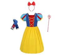 Lito Angels Princess Snow White Fancy Dress Up Clothes Costume with Accessories for Kids Girls Age 18-24 Months, Yellow
