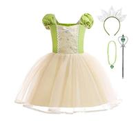 Lito Angels Princess The Frog Tiana Fancy Dress Up Costume with Accessories for Baby Girls Age 6-12 Months 363