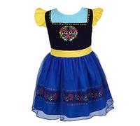 Lito Angels Princess Tulle Dress Up Costume for Kids Girls, Cotton Outfit Casual Wear, Age 2-3 Years, Blue 144