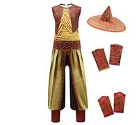 Lito Angels Raya the Last Dragon Costume for Kids Girls Halloween Party Fancy Dress Up Set B (Jumpsuit with Bamboo Hat) Age 3-4 Years multicolor 294