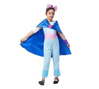 Lito Angels Shepherdess Little Bo Fancy Dress Up Costume Set with Cape and Hair Hoop for Kids Girls Age 7-8 Years, Blue