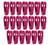 Litoexpe 20 Pcs Hot Pink Velvet Hangers Clips, Pants Hangers Velvet Clips, Strong Finger Flocked Clips for Thin Felt Hangers