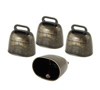 Litoexpe 4Pcs Anti-Lost Bells Animal Bell, Mini Bronze Grazing Bells Cow Bells Noise Makers, Bulk DIY Bells for Christmas Festival Decoration