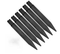 Litoexpe 6 Pcs 8.18 Inch Reinforced Ground Spikes, ABS Plastic Solar Lights Stakes Replacement Stakes for Garden Pathway Lamps (Inside Diameter 0.83 Inches)
