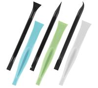 Litoexpe 6 PCS Plastic Scraper Tool, Non-Scratch Cleaning Scraper Tool, Carbon Fiber Multi-Purpose Stiff Pen-shaped Scraper Tool for Tight Space, Crevice, Glass, Kitchen (Mixed Color)