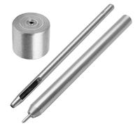 Litoexpe Eyelet Hole Punch Die Tool, 2.5mm Grommet Setter Hollow Punch (Includes Base & Ram) for Leather Craft Clothing Handbag Fabric Curtain DIY