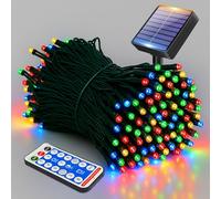 litogo 120 LED Garden Solar Christmas Fairy Lights Outdoor Waterproof with Remote & Timer, 40ft/12m Solar Powered String Tree Lights, 8 Modes for Halloween Decoration,Outside,Camping,Fence,Party