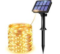 litogo 120 LED Solar String Lights Outdoor, 12M/40Ft 8 Modes Solars Garden Lights Waterproof Copper Wire Decorative Solar Fairy Lights for Patio, Gate, Yard, Trees, BBQ, Wedding, Party