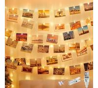 litogo 120LED 12M Photo Clip String Lights, USB Powered Photo Peg Fairy Lights with 60 Clips Indoor, Copper Wire Plug in Hanging String Photo Frames Decoration for Bedroom Wedding Party Christmas