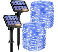litogo 12m 120 Solar Garden Lights,2 Pack Solars String Lights 8 Modes Waterproof Copper Wire Decorative Solar String Lights for Patio, Gate, Yard, Trees, BBQ, Wedding, Party