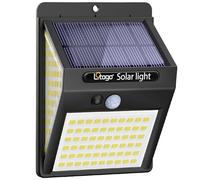 litogo 140 LED Solar Security Lights Outdoor, Solar Motion Sensor Lights 270ºWide Angle Waterproof Solar Powered Durable Wall Lights Outside 3 Modes for Garden Fence Door Yard Garage Pathway (1 Pack)