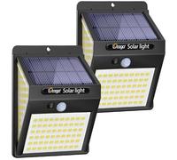 litogo [2 Pack 140LED Solar Security Lights Outdoor, Solar Motion Sensor Lights 270ºWide Angle Waterproof Solar Powered Durable Wall Lights Outside 3 Modes for Garden Fence Door Yard Garage Pathway
