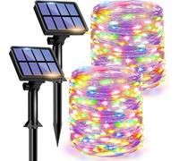 litogo [2 Pack] Solar Fairy Lights Outdoor, 12m 120 LED Solar Garden Lights 8 Modes Waterproof Copper Wire Decorative Solar String Lights for Garden, Patio, Gate, Yard, Wedding, Party (Multi-Color)
