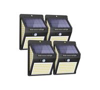 litogo 4 Pack 140LED Solar Security Lights Outdoor with Motion Sensor, 3 Modes, Waterproof, Easy Install, Energy-Saving