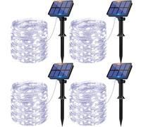 litogo 4 Pack Solar String Lights Outdoor, Total 48M/157 FT 480 LED Fairy Lights, 8 Modes Copper Wire Decorative Solar Powered Garden Light for Patio Party Wedding Xmas