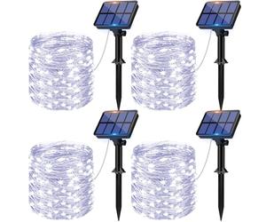 litogo 4 Pack Solar String Lights Outdoor, Total 48M/157 FT 480 LED Fairy Lights, 8 Modes Copper Wire Decorative Solar Powered Garden Light for Patio Party Wedding Xmas