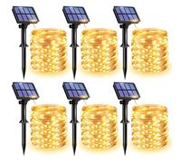 litogo 6 Pack Solar String Lights Outdoor,12M/40Ft 120LED Solar Fairy Lights Outdoor Garden Waterproof, 8 Modes Copper Wire Decorative Solar Powered String Lights for Patio Yard Trees Wedding Party