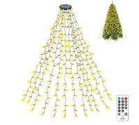 litogo Christmas Tree Lights 300LED Mains Powered, Warm White Xmas String Lighting 1.5m*12 Lines for 4-7ft Christmas Tree, Easy to Install Fairy Lights Decoration for Indoor/Outdoor