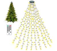 litogo Christmas Tree Lights 400 LED Mains Powered, Warm White Xmas String Lighting 2m*16 Lines for 5-9ft Christmas Tree, Easy to Install Fairy Lights Decoration for Indoor/Outdoor