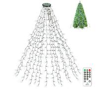 litogo Christmas Tree Lights 480 LED Mains Powered, Cool White Xmas String Lighting 3M*16 Lines for 9-12ft Christmas Tree, Easy to Install Fairy Lights Decoration for Indoor/Outdoor