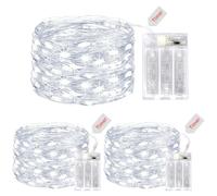 litogo Fairy Lights Battery Operated with Timer, [3 Packs/5M/50 LED] Copper Wire Micro LED String Lights Indoor, Warm White Hanging Twinkle Lights for Bedroom Christmas Party Wedding DIY Decoration