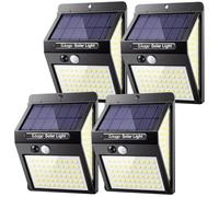 litogo Solar Lights Outdoor Garden,4 Pack Solar Motion Sensor Light | 140 LED 3 Modes Solar Security Lights，270°Wide Angle IP65 Waterproof Solar Powered Wall Lighting For Fence Gate Outside