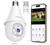 litokam Littleelf Light Bulb Camera, 2.5K 360 degree Wireless Camera Wifi Outdoor with Smart Motion Alarm, Baby Monitor