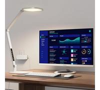 LitONES LED Desk Lamp for Home Office, Desk Light for Video Call, 3 Color Temperature 10 Brightness Computer Light, Dimmable Led Desk Light with Memory & Timer Func