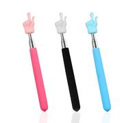 Litoott 3 pcs Telescopic Teachers Pointers,Teacher Pointer Sticks Finger,Extendable Hand Pointer Mini Retractable Classroom Pointer Telescoping Finger Pointer Stick, for Classroom Presentation