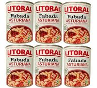 Litoral: Asturian Bean stew - Fabada Asturiana - 435gr - Pack of 6 cans