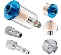 Litorange 1/4 Oil Mini in Line Air Filter,Moisture Water Trap Separator Regulator For for Spray Guns Air Tools