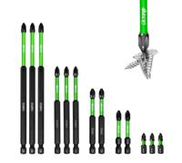 Litorange 13 Piece PZ2 Impact Driver Bit Set, Magnetic Screwdriver Bits | S2 Screw Bits, 25mm, 50mm, 75mm, 100mm & 150mm for Power Drills