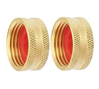 Litorange 2 Pcs Lead-free Brass Compression Blanking Nut, 3/4-inch BSP Blanking Cap for Washing Machine Hot, Cold, Central Heating Pipework, Compressed Air and Gas Applications