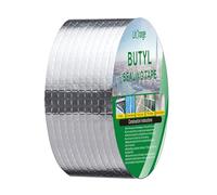 LitOrange 2" Width x 16 ft Waterproof Patch Seal Butyl RV Rubber Roof Flashing Tape for Wall Pipe Chimney Roof Boat Repair Sealant Caulking Strong Adhesive