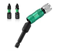 LitOrange 3 Pcs 90 mm Quick Change Pivoting Impact Screwdriver Drill Bit Holder with 2 x 25 mm PZ2 & PH2 Bits Rotary Drill Extension Bit Holder for Narrow Spaces or Corners