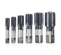 Litorange 6 PCS BSP Pipe Tap Set, 4340 Steel Threader with ALCRN Coating, 1/8-1 inch BSP Tap Set, Hand Threading Plumbing Tap Set for Accurate Threads, Assorted Plumbers DIY Thread Cutting Tools